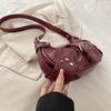 Vintage Y2k Rivet Belt Design Women Pu Shoulder Bags Solid Color Ladies Crossbody Bag Casual Female Hobos Handbags Purse