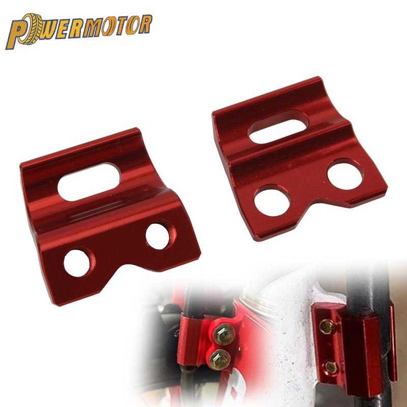 Motorcycle CNC Front Brake Hose Clamp Holder For Honda 125R CR125R 125 250 250R CRF250R CRF450X Dirt Pit Bike Accessories Enduro