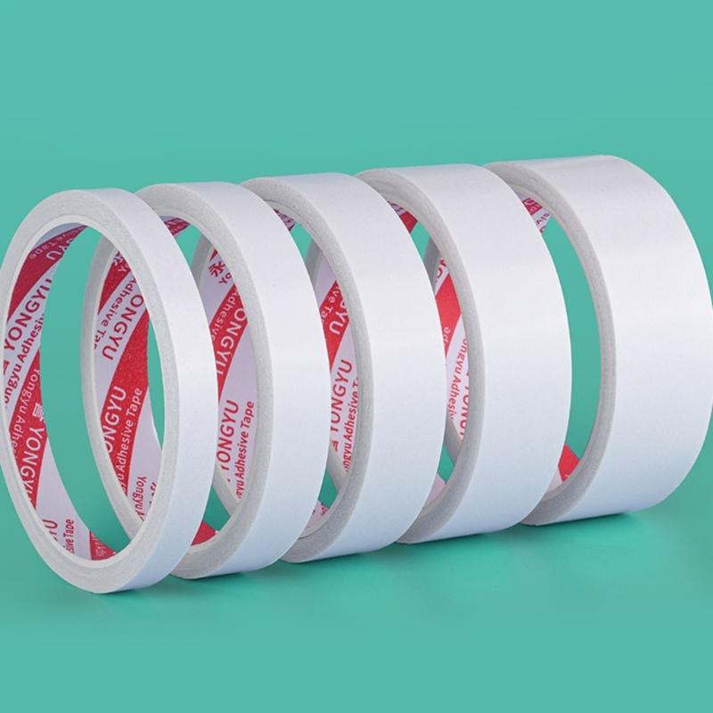 10 Rolls High Strength White Double Sided Tape Strong Adhesive Mounting Tape for Craft Scrapbooking 10Meter Per Roll