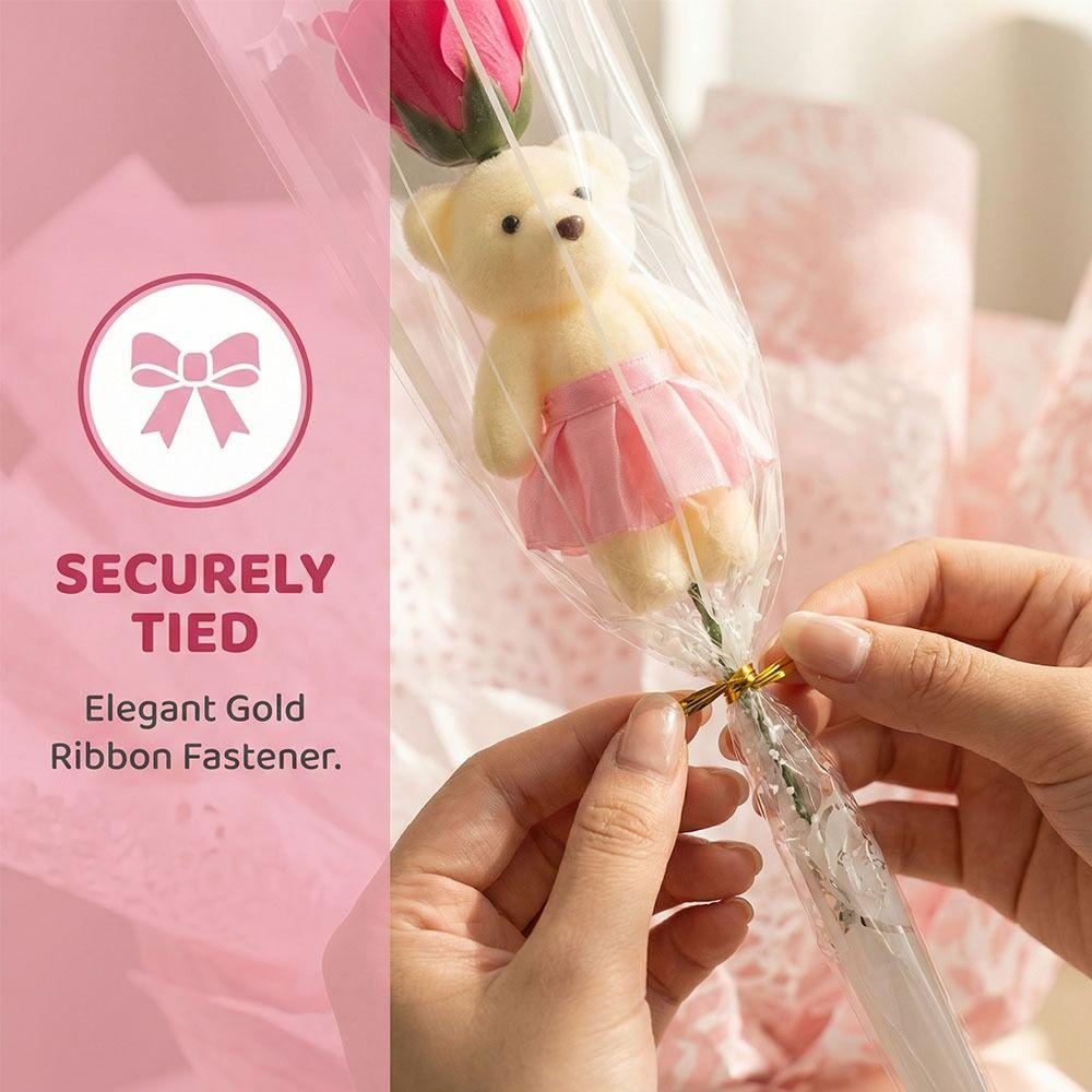 Künstliche Rose Künstlicher Rosenbär Blumenstrauß Bär Seifenrose Seifen Rosenblumen Hausdekoration