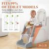 Adjustable Potty Chair, 2 IN 1 Toddler Training Toilet Seat with Anti-Slip Step Stool Ladder for Kids, Soft Seat Potty Set