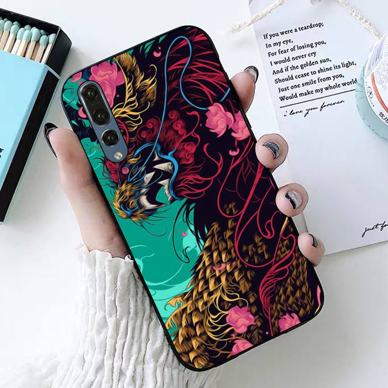 Чехол для телефона с японским аниме «Дракон» для Huawei P30 40 20 10 8 9 lite pro plus Psmart2019