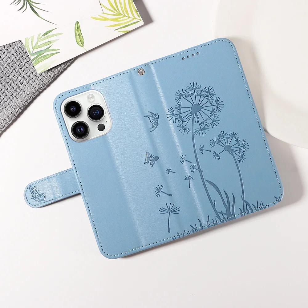 Leather Wallet Case For Xiaomi Poco X6 X5 F5 Redmi A3 12C Redmi Note 12 11 Pro Plus 12S 11S Turbo 3 Stand Flip Phone Cover Strap