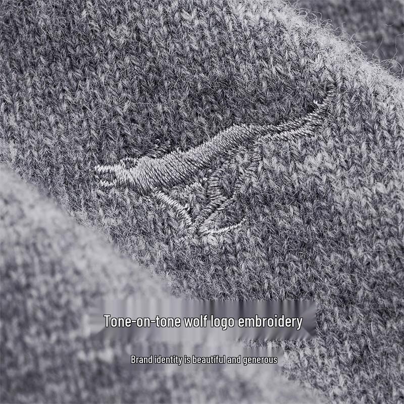 Seven Wolves Herren Kaschmir-Mischung Rundhals Pullover