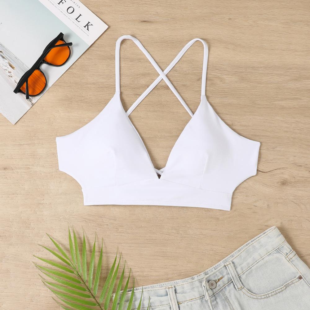 

Европейский и американский сексуальный топ-бандо без спинки, майка для купальника L белый