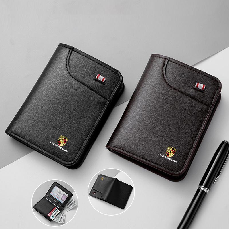 Nový styl Ultra tenká malá peněženka do auta Lehká tenká peněženka Pro Porsche 911 Cayenne Carrera-GT 928 Panamera Boxster Macan 918