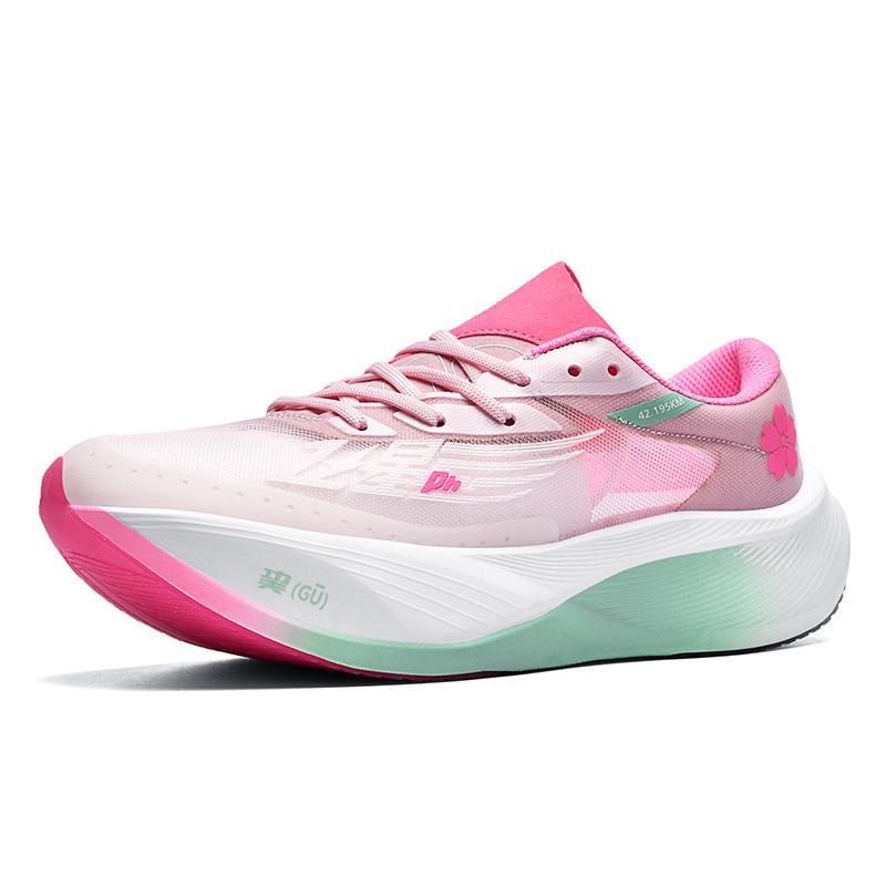 

2025 летняя новая мужская обувь дышащие кроссовки с амортизирующей пластиной из углеродного волокна износостойкая спортивная обувь универсальная повседневная обувь для пар 44 розовый зеленый