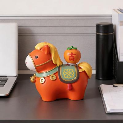 Horse Figurine Desktop Ornament Decoration Table Sculpture Statue for Bedroom Office