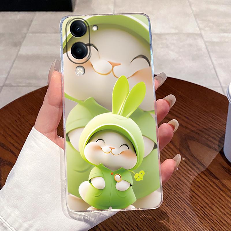 Casing For Vivo Y04 Case Luxury Dragon Cute Cool Boys Girls Back Cover For VivoY04 Vivo Y 04 Y29s Y29t 5G Transparent Phone Case