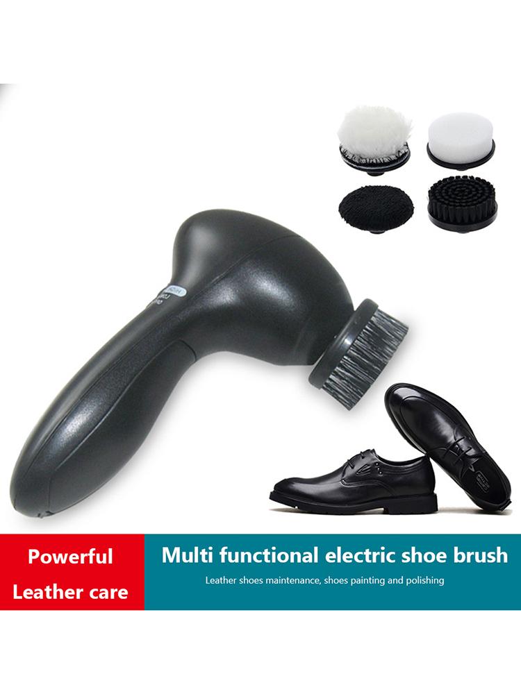 Handheld Automatic Shoe Brush Battery Powered Electric Shoe Dust Cleaner Portable Shoes Shine Brush Kit Adjustable for Going Out