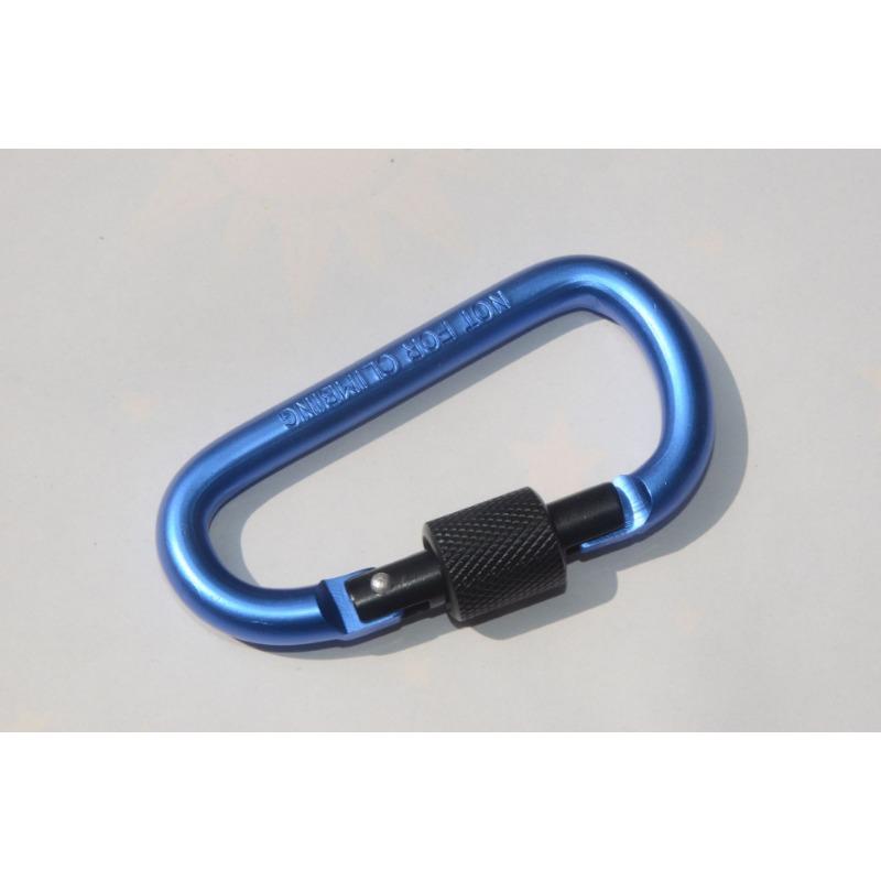 Outdoor Aluminum D Shape Locking Carabiner Keychain Backpack Clip Rope Hook for Camping Hiking Gear Accessories