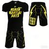 Set due pezzi T-shirt e pantaloni da Boxe Estiva Set T-shirt Muay Thai Set Allenamento T-shirt Muay Thai Tuta Sportiva y2k Nuovo Set Muay Thai