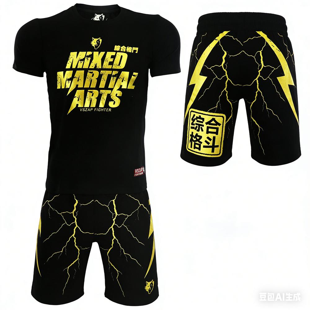 Set due pezzi T-shirt e pantaloni da Boxe Estiva Set T-shirt Muay Thai Set Allenamento T-shirt Muay Thai Tuta Sportiva y2k Nuovo Set Muay Thai
