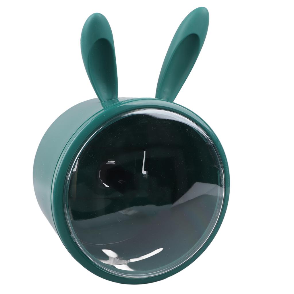 Toilet Paper Holder Container Plastic Cute Rabbit Wall Mounted Transparent Roll Paper Storage