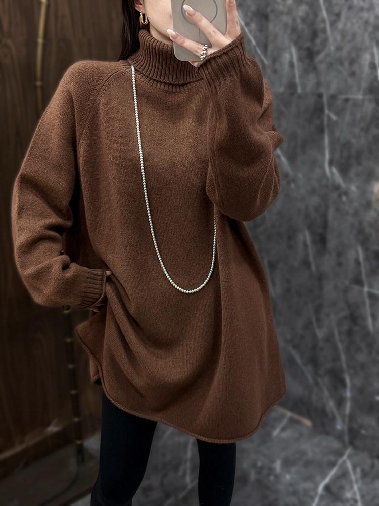 2026 Autumn-Winter High Neck Women's Loose Knit Sweater