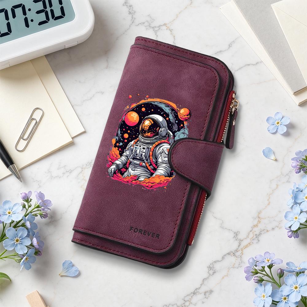 Astronaut Print Forever Fashion Long Wallet Casual Multi Card Holder