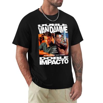 Jeanclaude Van Damme Tričko Klasické Grafické Krátký Rukáv