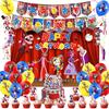 Incroyables Décorations d'Anniversaire Cirque Numérique Bannière Thème Cirque Numérique Ballons Colorés