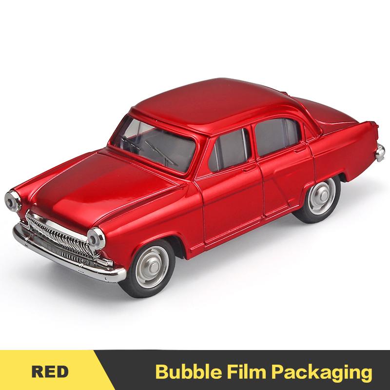 1:43 Gaz 21 Alloy Diecast Vintage Car Model Light Sounds Classic Pull Back Miniature Vehicle Replica For Collection Gift