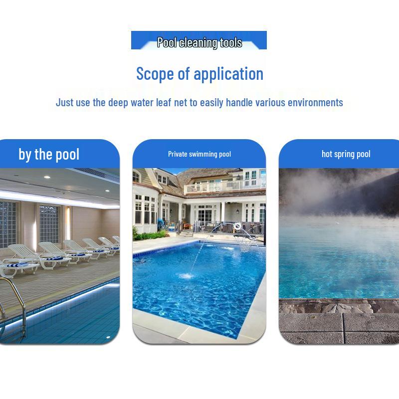 Reinforced Aluminum Pool Skimmer Leaf Net for Deep and Shallow Water Cleaning