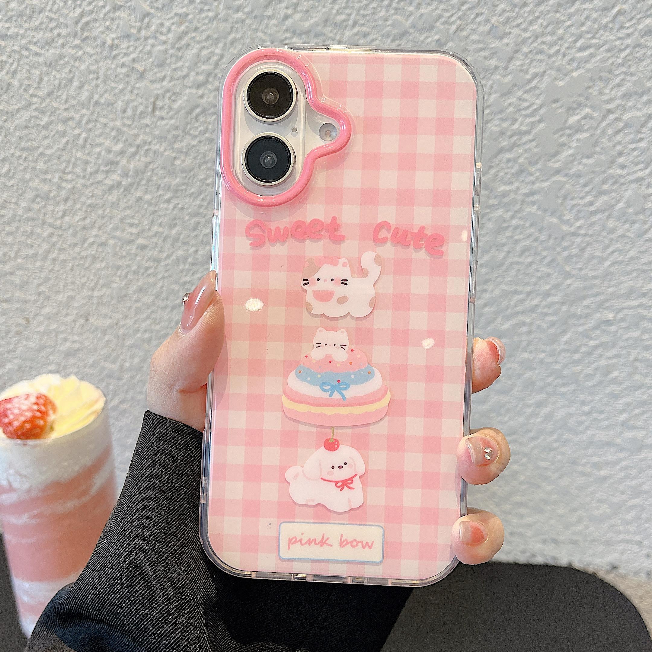 

Милый чехол для кошки и собаки для iPhone 16Pro, прозрачный, эстетичный, стильный, мягкий, прочный, симпатичный, ударопрочный защитный чехол из ТПУ для iPhone 13, 14, 15, 16 Pro Max iPhone 15