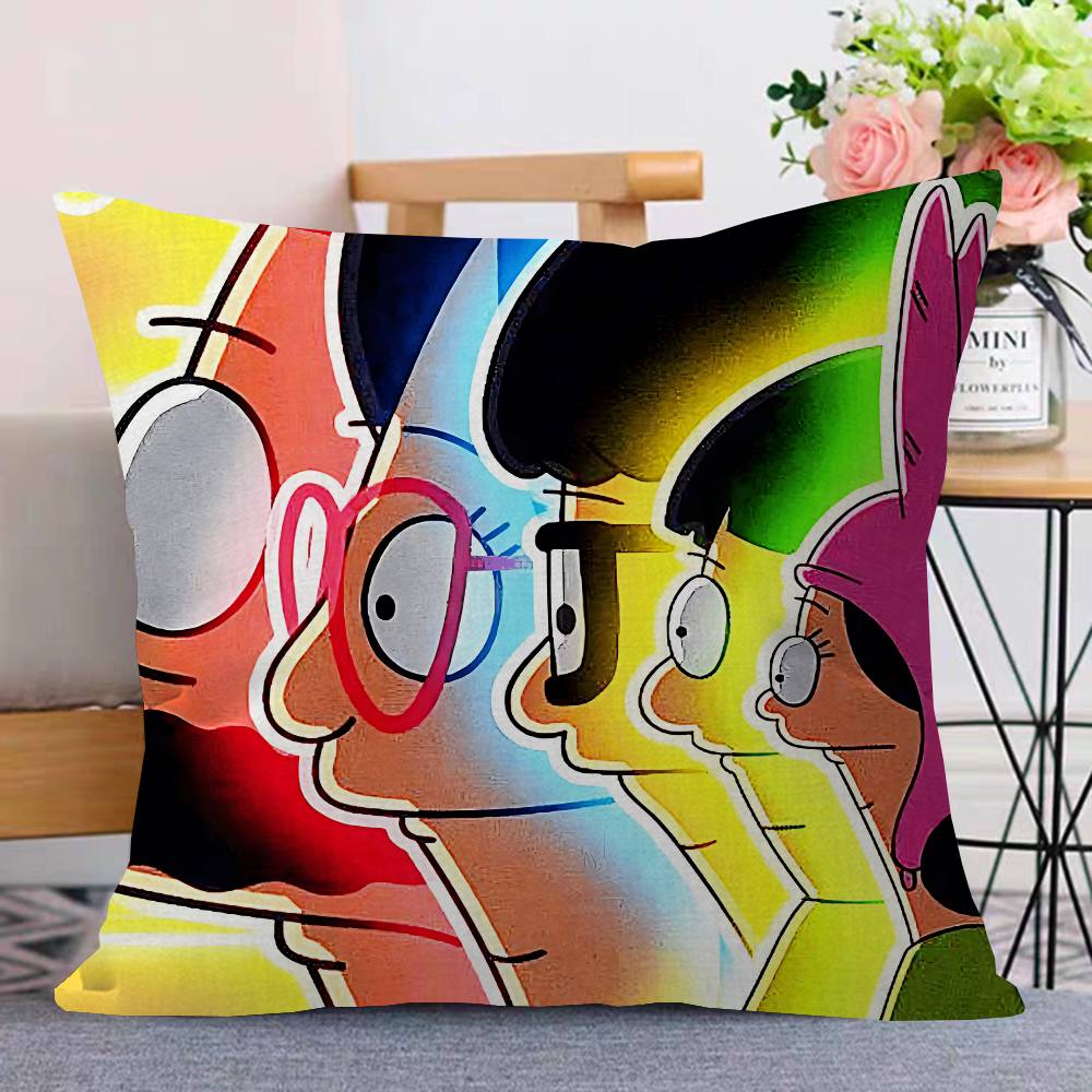 Bobs-Burgers Anmie Cushion Cover Inches Farmhouse Decor Home Throw Pillow Covers For Couch Decorations
