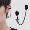 Edelstahl Hip-Hop Stil Personalisierte Mode Kettenanhänger Design Ohrclip Ohrringe, Ohne Piercing Schmuck, Unisex