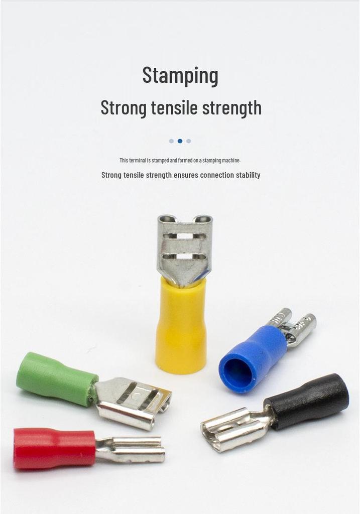CJH FDD2 Series Female Pre-insulated Sheet Pin Terminal Block (6.3/4.8)