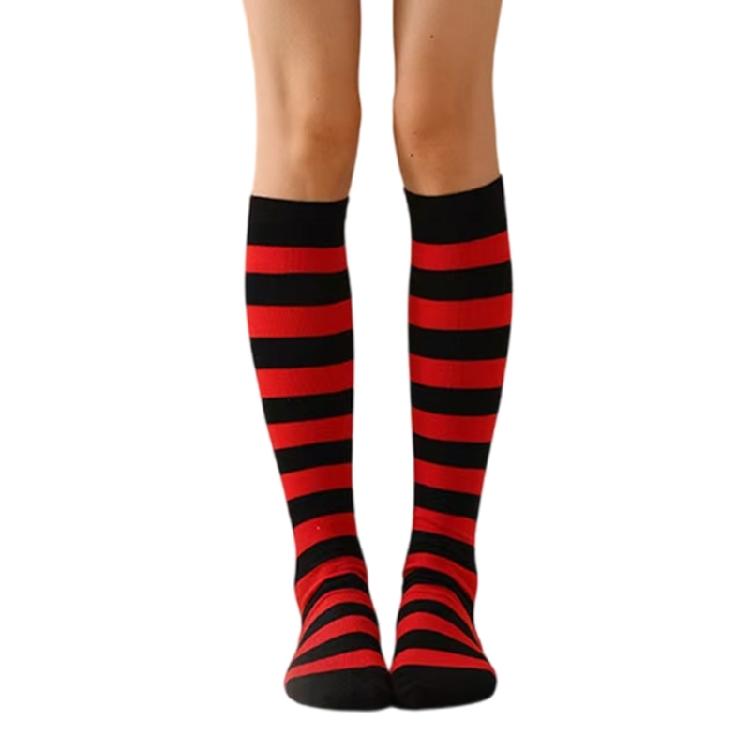 Stripe Knee Highs Socks Stripe Tube Socks Stockings Long Boot Socks for Daily Wear,Halloween Cosplay Party Costume