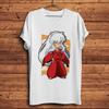 Inuyasha Higurashi Kagome Lustiges Anime T-ShirtKurzarm Lässig Weißes T-Shirt Unisex Unisex Unisexga Streetwear TeeAtmungsaktiver Druck