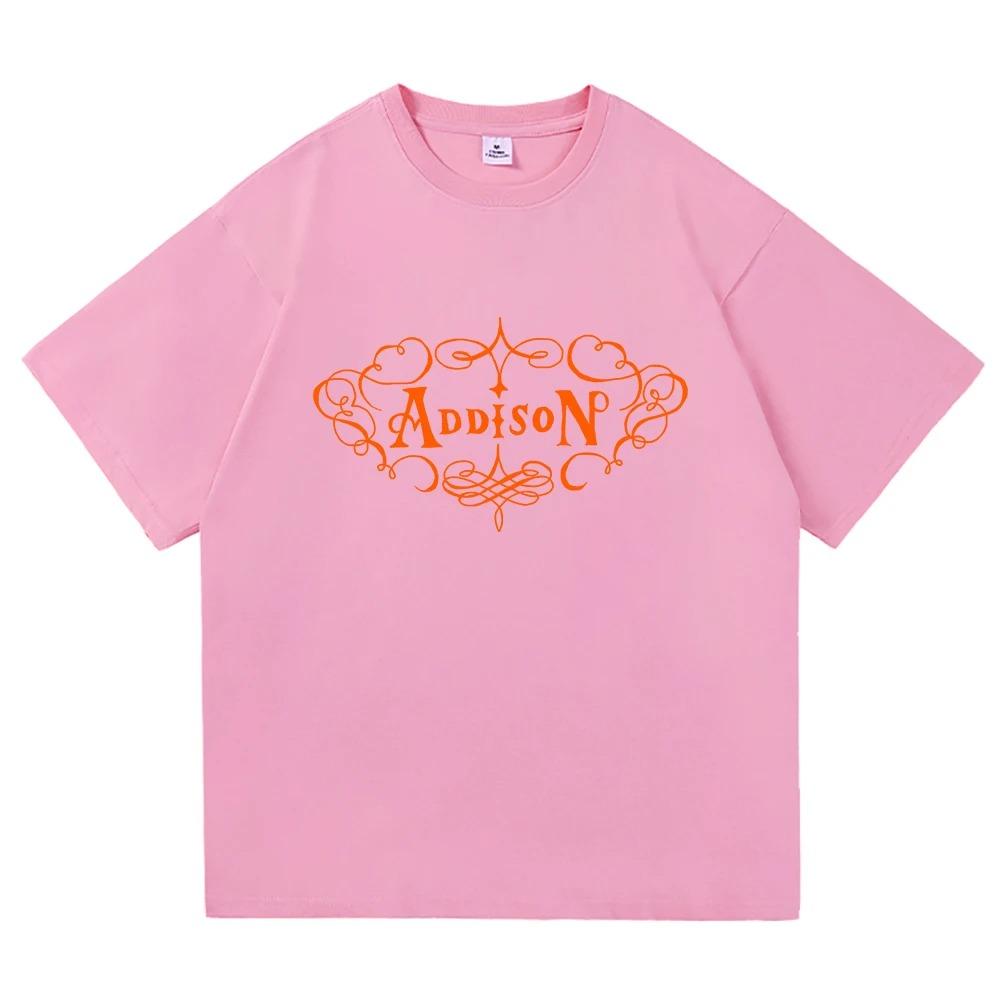 Addison Rae New Album Poster Print TShirt Fashion Men Women Cotton Fashion Harajuku Highstreet Top Oversized Casual Summer Tee