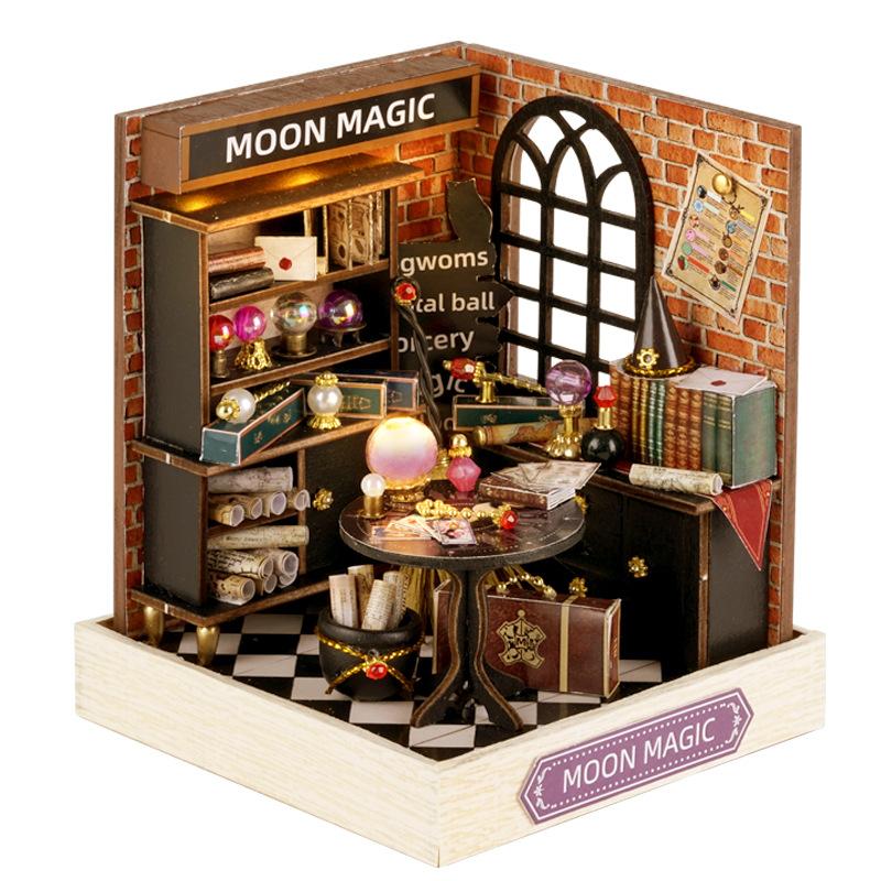 Mini Miniature Doll House DIY Small House Kit Making Room Toys Home Bedroom Decorations With Furniture Wooden Craft DollHouses