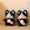 2025 Dazed Black Kitten Plush Keychain: Cute Couple Backpack Pendant