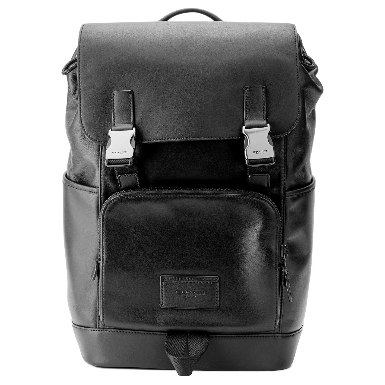 Coach Track 42 Flap Leather Backpack