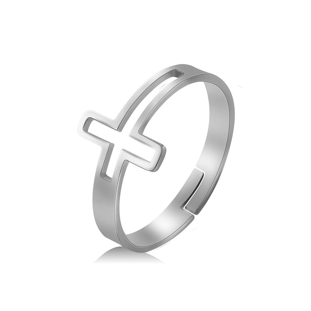 

Cazador 2026 Trend Cross Ring Gold Color Open Finger Rings for Women Christian Jesus Stainless Steel Jewelry Friends Gifts New Adjustable