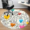 1pc Heart Characters Office Round Area Rug, Indoor Mat Suitable ForOffice, Under Office Chairs Bedroom Living Room Home Decor, Room Decot228
