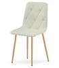 LIBRA chair - beige fabric / wood-colored legs x 2