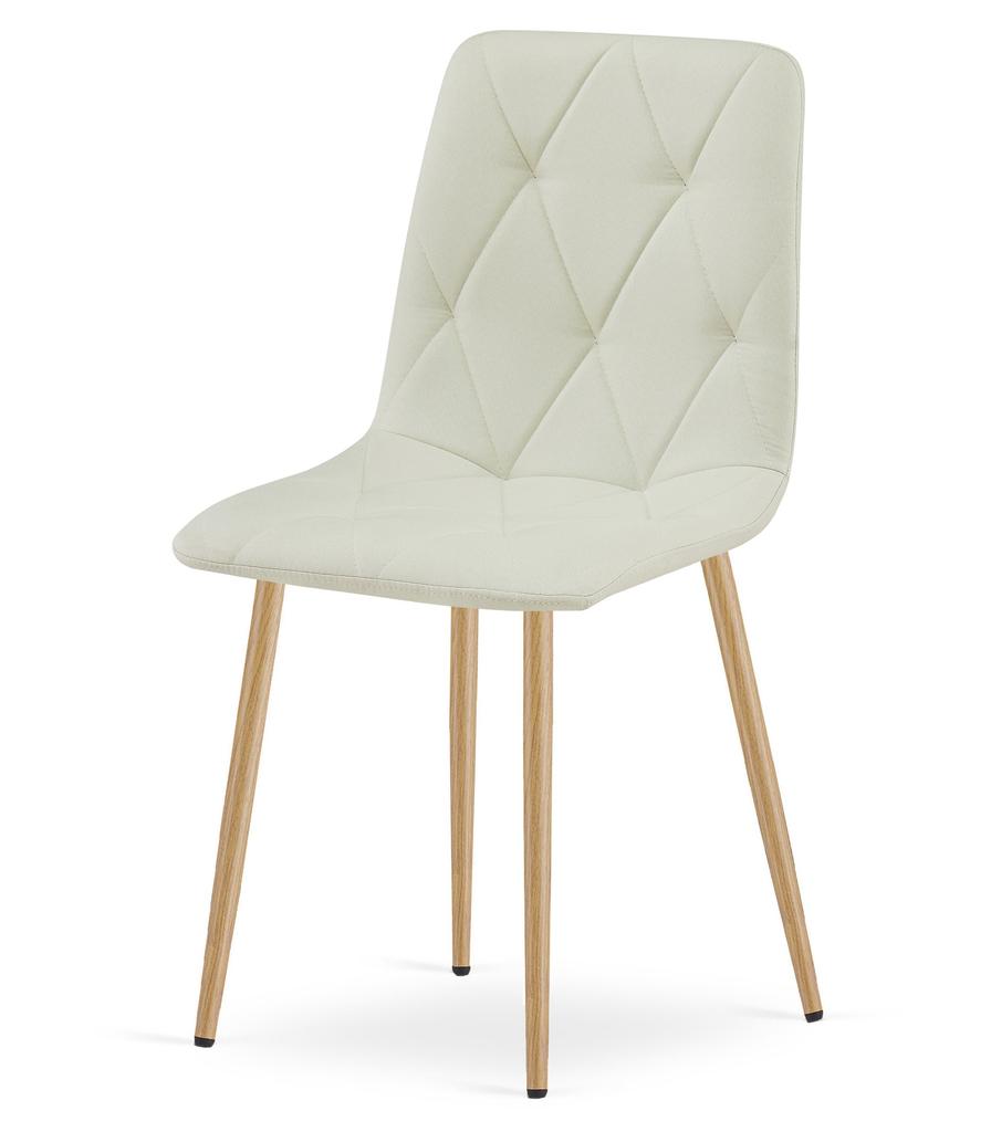 LIBRA chair - beige fabric / wood-colored legs x 2