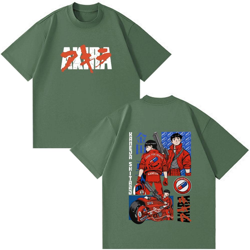 90s Japanese Anime Akira Shotaro Kaneda Tee Tops Unisex's Women Clothing Summer Short Sleeves Tshirts Fashion Funny Style Clothing