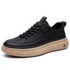 Autumn New Light and Breathable Soft-soled Casual Leather Shoes Platform-soled Outdoor Commuter Sports Shoes