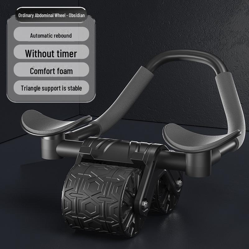 Dual-Purpose Ab Roller with Elbow Support - Automatic Rebound for Home Abdominal Muscle Training, Suitable for Men and Women