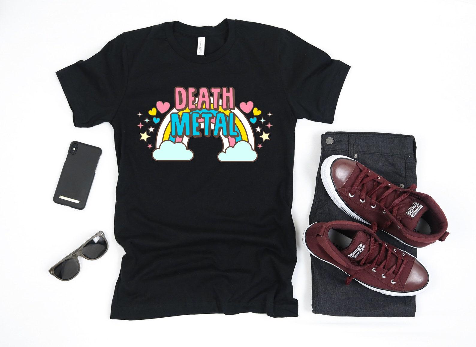 Death Metal Music Rainbow Funny Concert T-Shirt, Tank Top, T-shirt, T-shirt,T-shirt, Child Apparel Gift S
