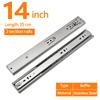 Stainless Steel Cabinet Slides Soft Close Three-Section Drawer Rails Drawer Slides Buffer Damper Rails Hardware