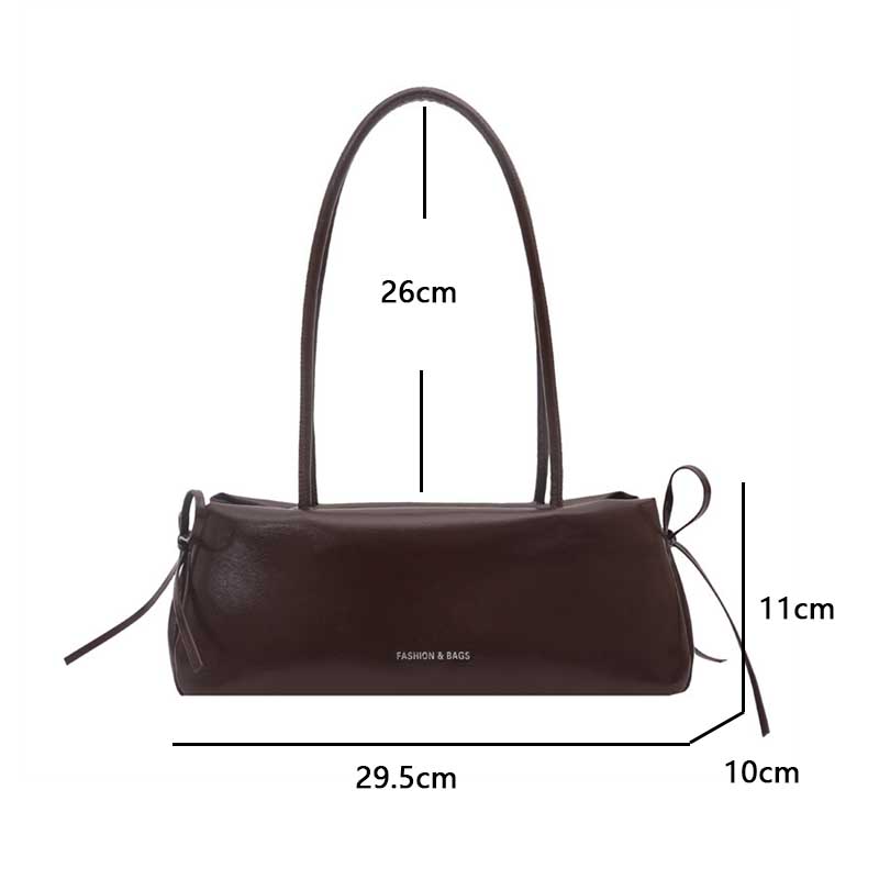 French Elegant Square Bag Korean Bow Decoration Pu High-quality Bag Niche Simple Ballet Style Shoulder Bag New Casual Women Bags