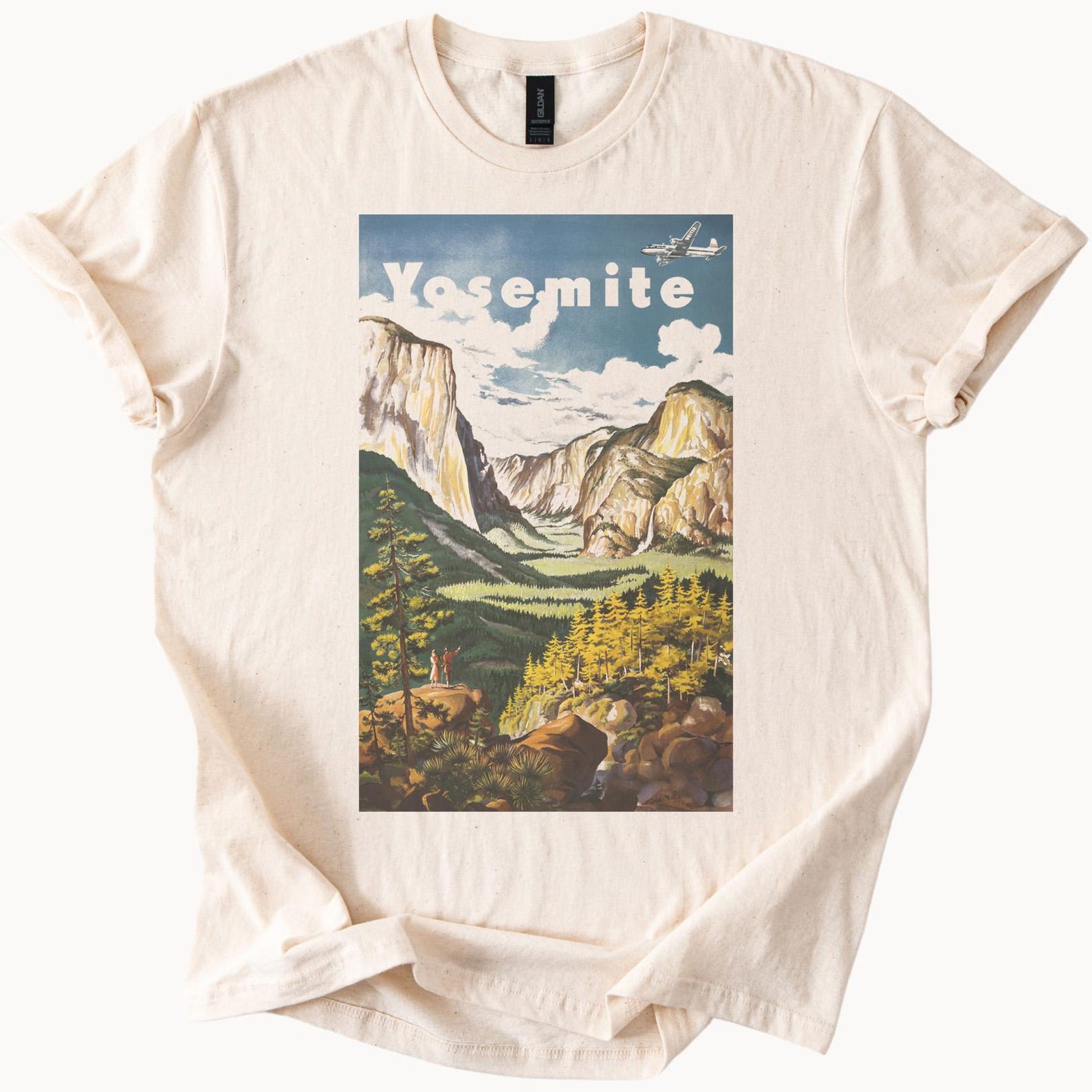 Yosemite National Park T Shirt Retro Mountain Valley Graphic Tee Nature Lover Gift 110