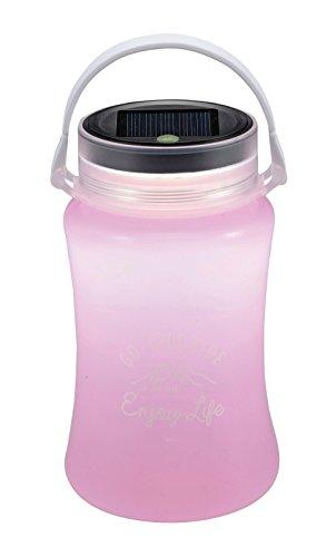 Captain Stag Camping Lantern Light, Floating LED Lantern Type II, Solar & USB Rechargeable, Pink, UK-4046