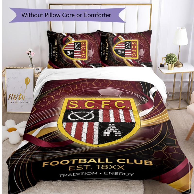 Southampton Football Printed 3 Pieces Bedding Set, Comfortable Skin Friendly Bedroom Duvet Cover Set