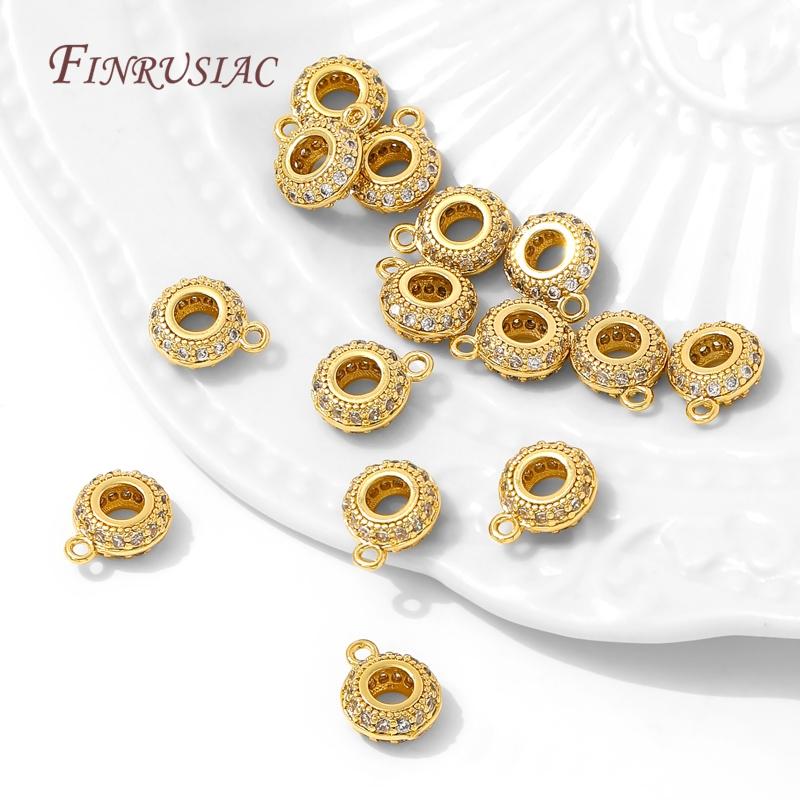 18K Gold Plated Brass with Zircon Bails,Jewelry Bail,Necklace Pendant Holder,Bails For Pendants,Supplies For Jewelry Accessories