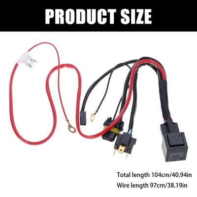 Quick Install Motorcycle Light Harness Strong Anti Corrosion Wire Kit Simple Installation for Low High Beams Conversion