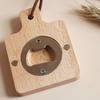 Wooden Magnetic Bottle Opener, Rustic Beer Cap Remover with Strong Magnet, Wall Mount Refrigerator Opener for Home Bar Gift
